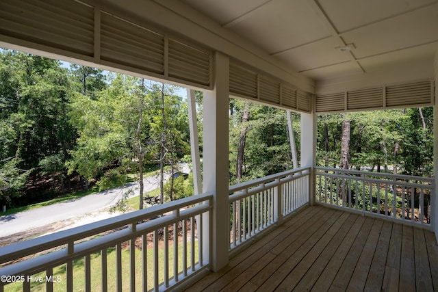 3359 Portside Dr SW, Supply, NC 28462 - wooden terrace featuring view of wooded area
