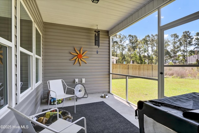 sunroom featuring plenty of natural light