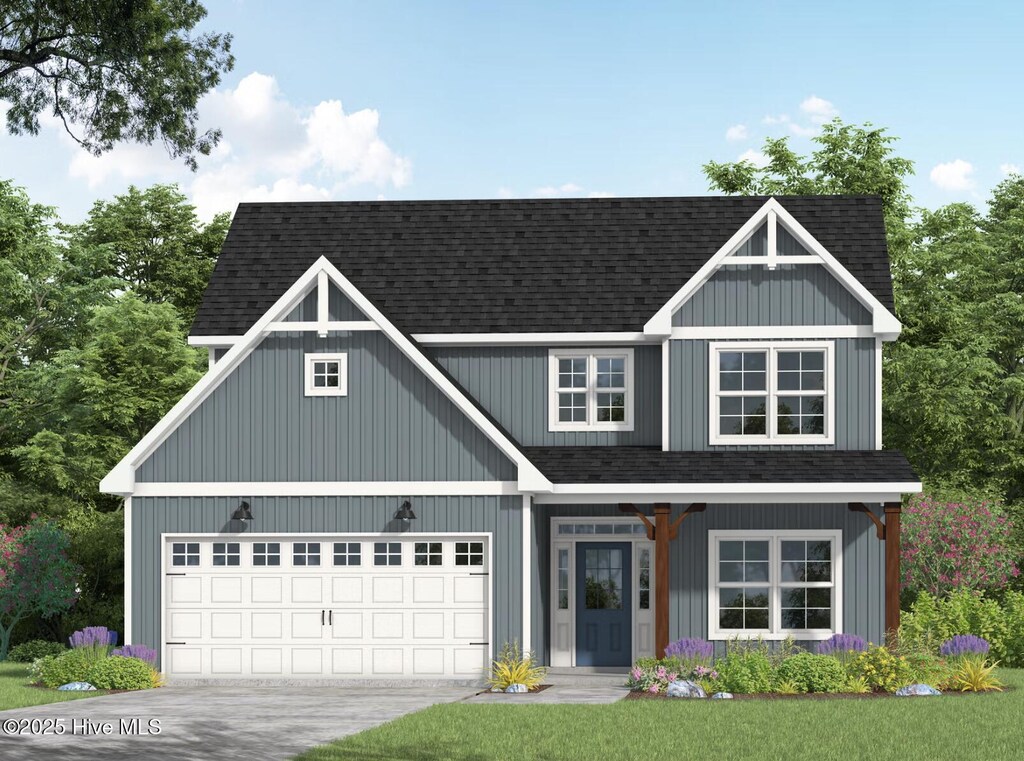 274 Rough Ridge Trl Unit 33, Aberdeen, NC 28315 - view of front of home with roof with shingles and concrete driveway
