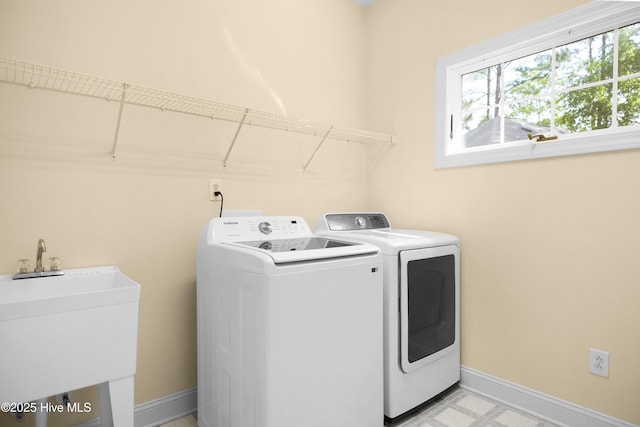 106 Oakmont Cir, New Bern, NC 28562 - laundry room featuring washer and dryer and light flooring