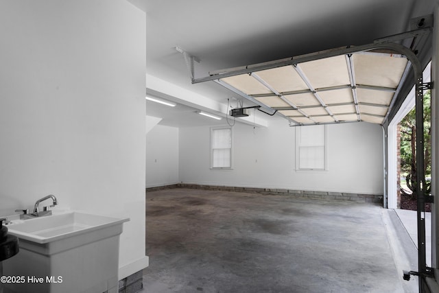 106 Oakmont Cir, New Bern, NC 28562 - garage with a garage door opener and a sink