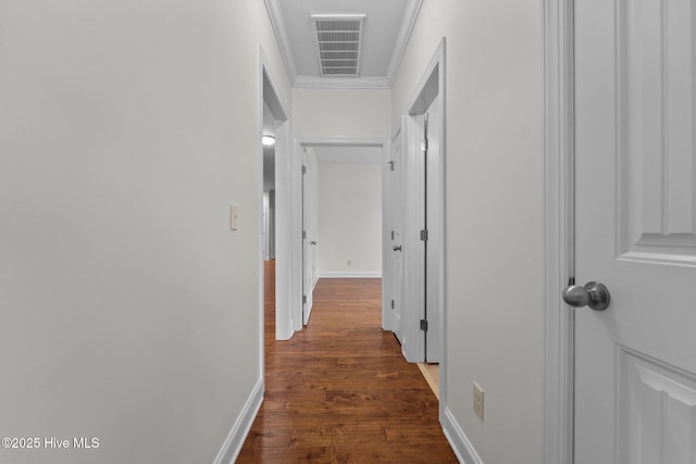 80 Whistling Straight Rd, Pinehurst, NC 28374 - corridor with dark wood-type flooring and crown molding