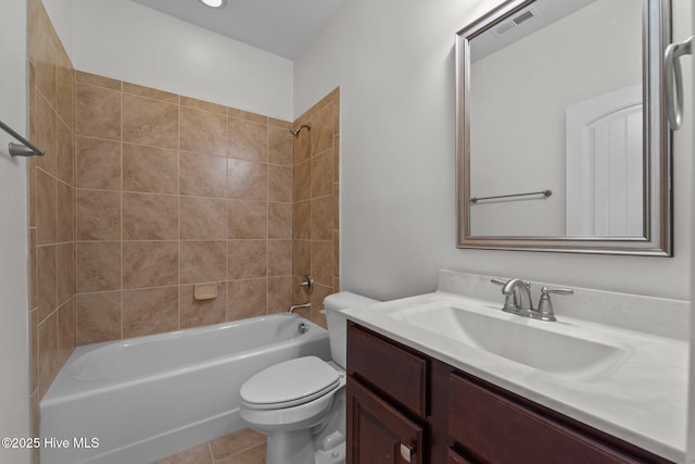 80 Whistling Straight Rd, Pinehurst, NC 28374 - bathroom featuring vanity, shower / bathtub combination, and tile patterned floors