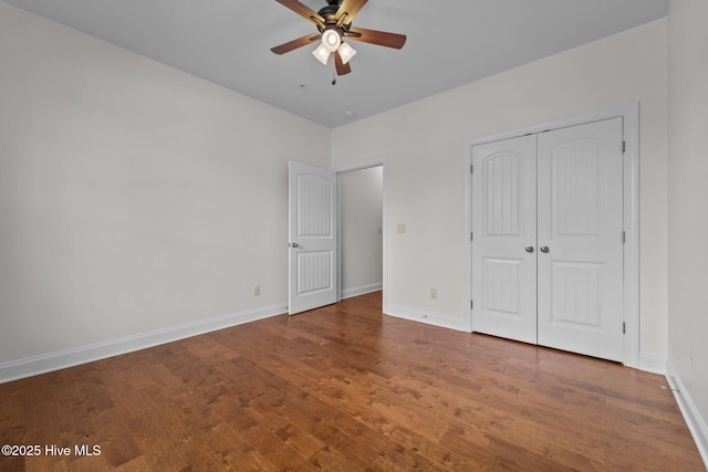 80 Whistling Straight Rd, Pinehurst, NC 28374 - unfurnished bedroom with wood finished floors, a closet, and ceiling fan