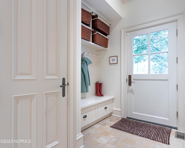 mudroom with visible vents