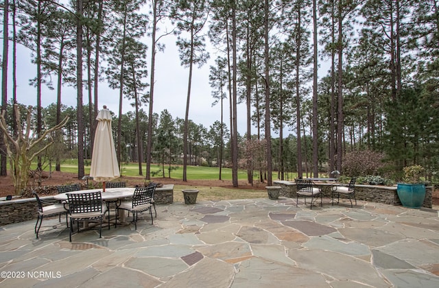 view of patio with outdoor dining space