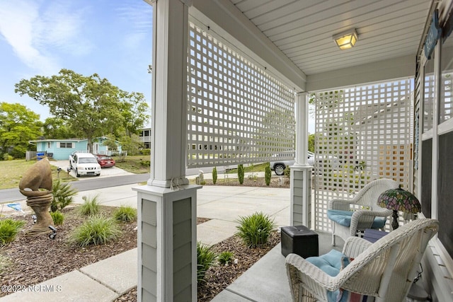 view of patio / terrace with a porch