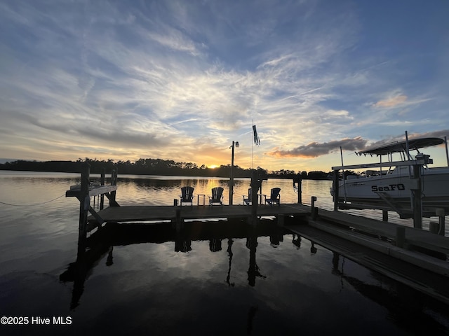 210 Sumter Ct, Havelock, NC 28532 - dock with a water view and boat lift