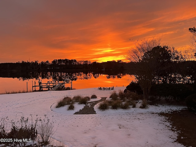 210 Sumter Ct, Havelock, NC 28532 - water view featuring a boat dock