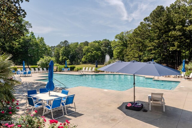 9298 W Lake Rd, Calabash, NC 28467 - pool featuring a patio area