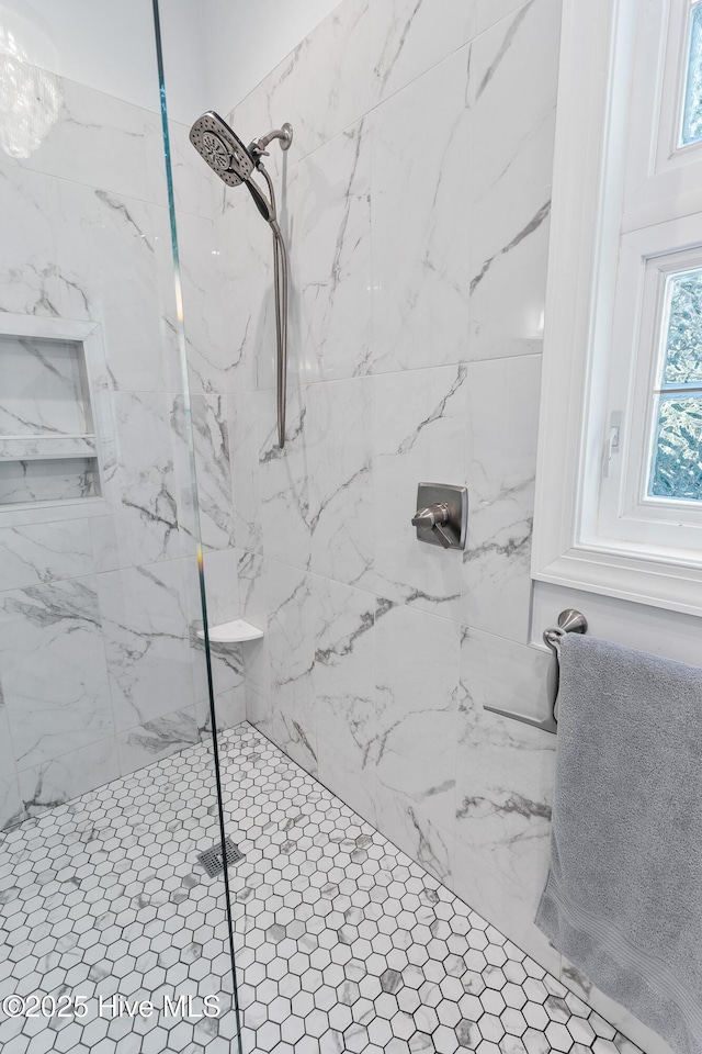 8819 Sawmill Creek Ln, Wilmington, NC 28411 - full bathroom featuring a marble finish shower