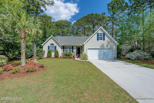 5029 Woods Edge Rd, Wilmington, NC 28409 - view of front of house with concrete driveway and a front lawn