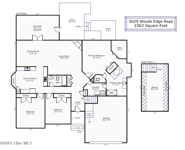 5029 Woods Edge Rd, Wilmington, NC 28409 - floor plan