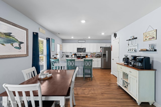 4333 Jones St SW, Shallotte, NC 28470 - dining area with recessed lighting and dark wood-style flooring
