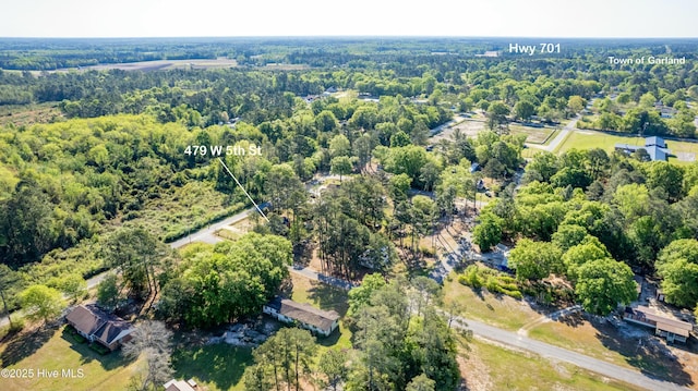 479 W 5th St, Garland, NC 28441 - drone / aerial view with a wooded view