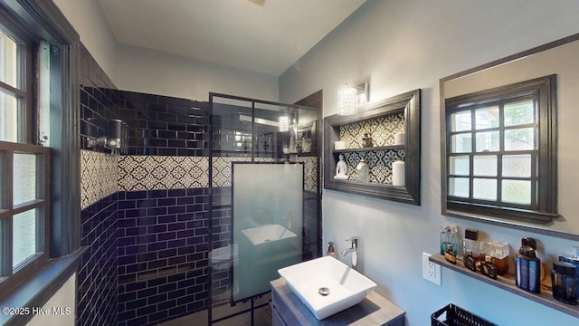 724 York St, Rocky Mount, NC 27803 - full bath featuring a walk in shower and vanity