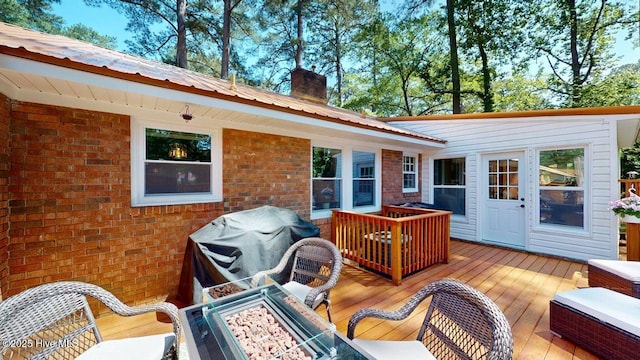 724 York St, Rocky Mount, NC 27803 - wooden terrace with area for grilling