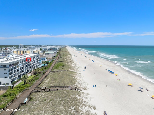 water view featuring nearby beach