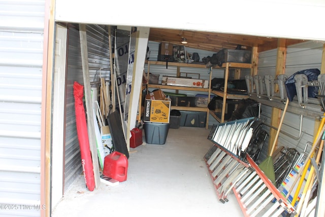 view of storage room