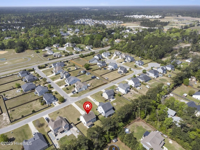bird's eye view with a residential view