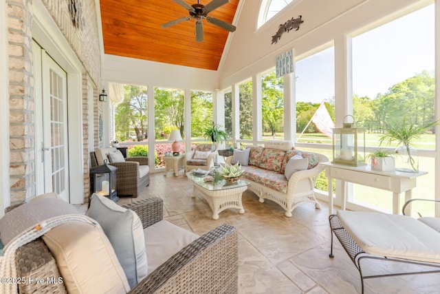 sunroom with a healthy amount of sunlight