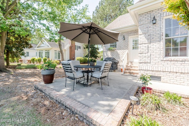 view of patio / terrace with entry steps and grilling area