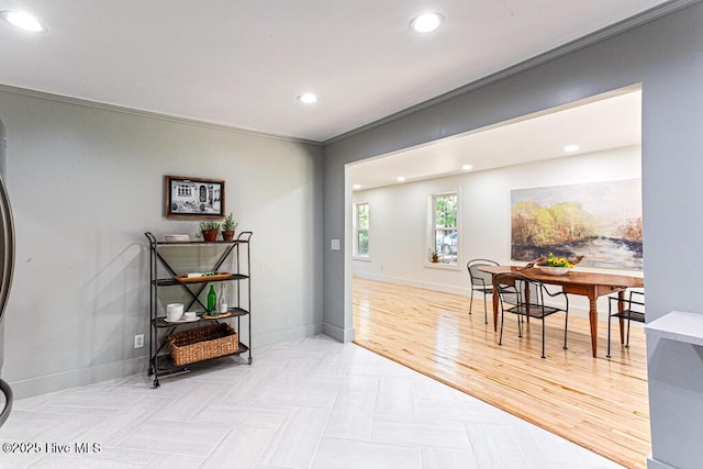 1369 Linden Rd, Aberdeen, NC 28315 - corridor featuring recessed lighting, baseboards, and crown molding