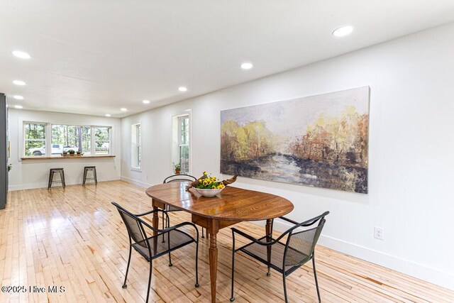 1369 Linden Rd, Aberdeen, NC 28315 - dining space featuring hardwood / wood-style floors, recessed lighting, and baseboards