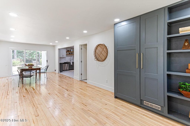 1369 Linden Rd, Aberdeen, NC 28315 - dining area with light wood-type flooring, recessed lighting, and baseboards