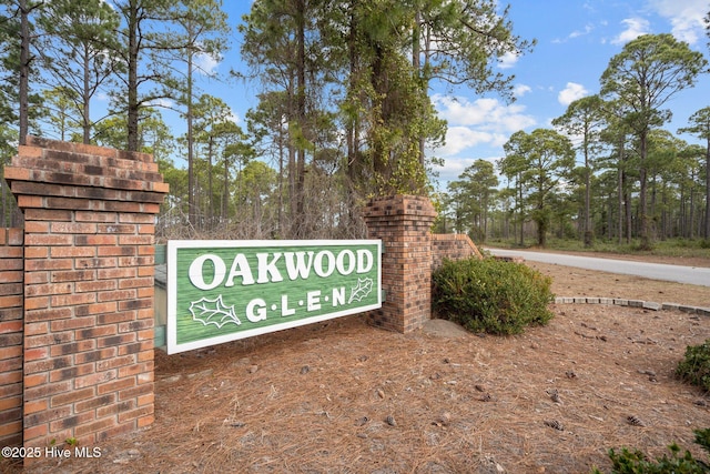 view of community sign