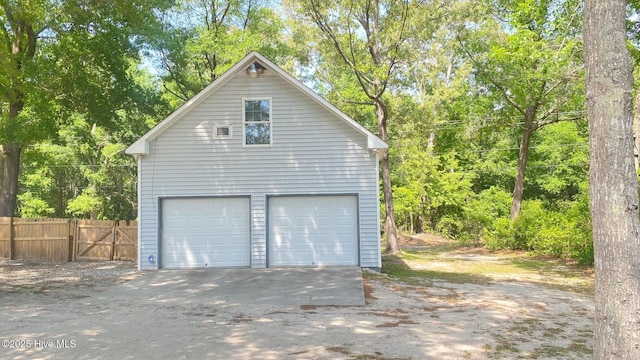 3772 Old Maco Rd NE, Leland, NC 28451 - garage featuring a detached garage and fence