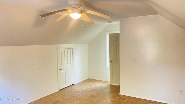 3772 Old Maco Rd NE, Leland, NC 28451 - additional living space with a ceiling fan and vaulted ceiling