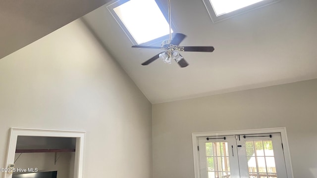 3772 Old Maco Rd NE, Leland, NC 28451 - room details featuring a skylight and a ceiling fan