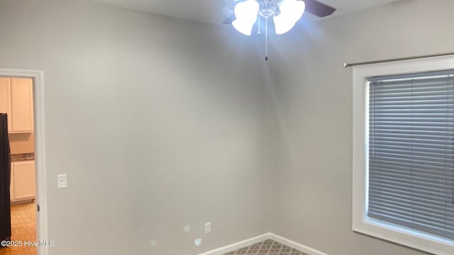 3772 Old Maco Rd NE, Leland, NC 28451 - spare room featuring baseboards and ceiling fan