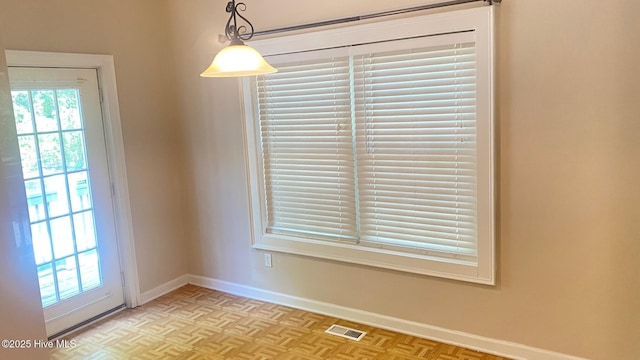 3772 Old Maco Rd NE, Leland, NC 28451 - unfurnished dining area with baseboards and visible vents