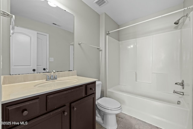 500 Maggies Ct, Jacksonville, NC 28540 - full bath featuring toilet, vanity, visible vents, and bathing tub / shower combination