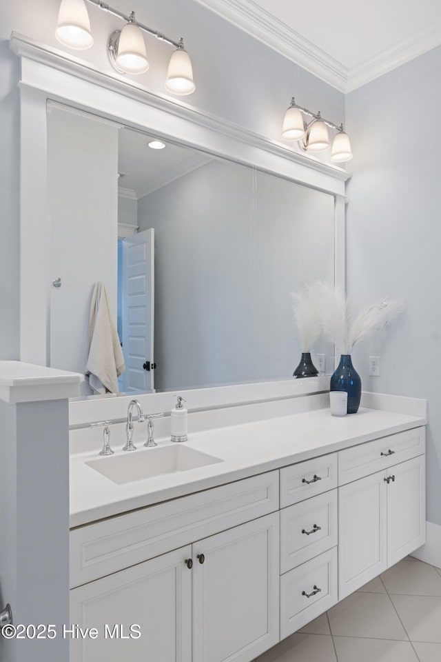 bedroom featuring light carpet, crown molding, and a closet