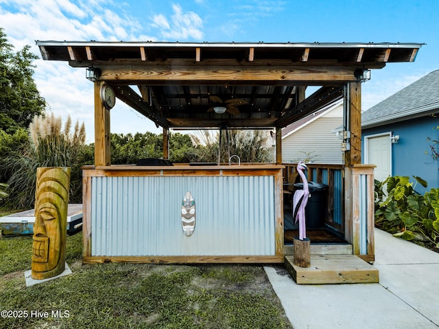 433 Dion Dr, Hubert, NC 28539 - exterior space with a gazebo