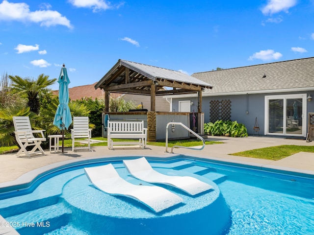 433 Dion Dr, Hubert, NC 28539 - swimming pool featuring a gazebo and a patio area