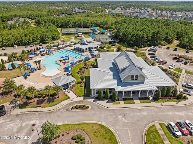 2592 St James Dr SE, Southport, NC 28461 - aerial view of a pool area