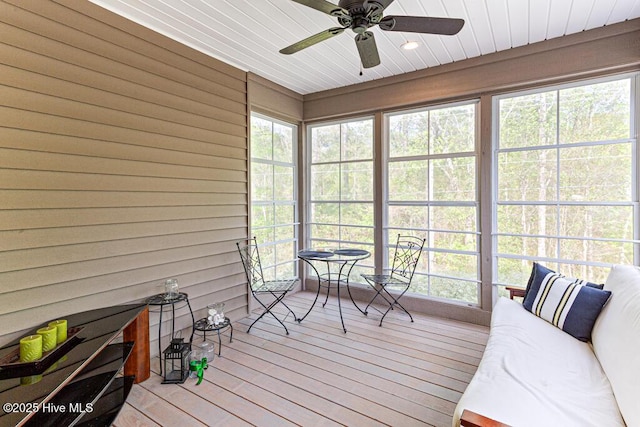 20 Barkley Ln, Pinehurst, NC 28374 - sunroom with an outdoor living space and a ceiling fan