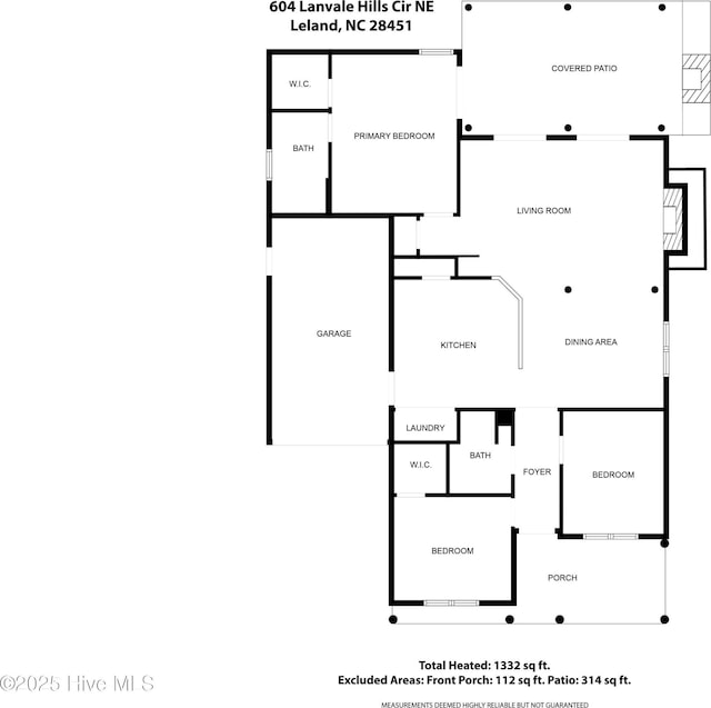 604 Lanvale Hills Cir, Leland, NC 28451 - floor plan