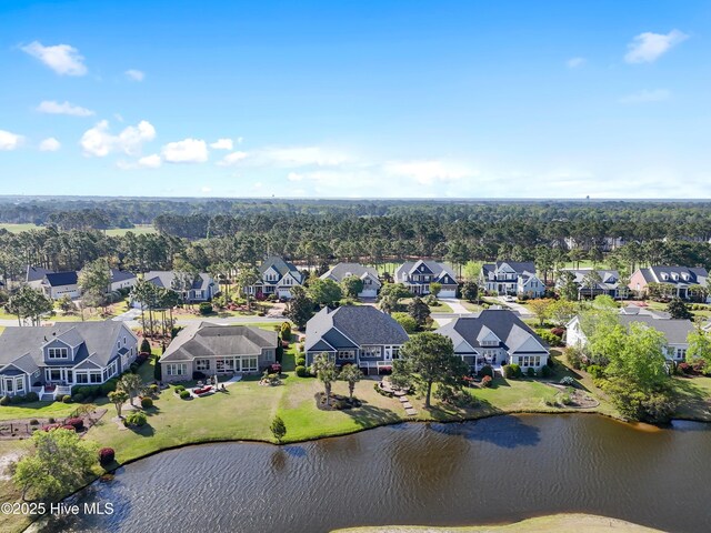 3675 W Medinah Ave, Southport, NC 28461 - drone / aerial view featuring a water view and a residential view