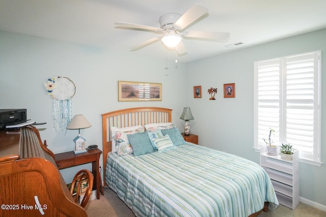 4238 Cherry Laurel Ln SE, Southport, NC 28461 - carpeted bedroom with ceiling fan