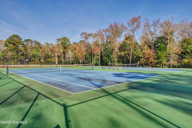 3722 White Cliffs Dr, Castle Hayne, NC 28429 - view of tennis court featuring community basketball court