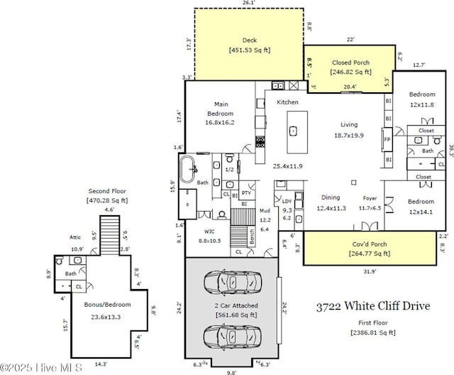 3722 White Cliffs Dr, Castle Hayne, NC 28429 - home floor plan