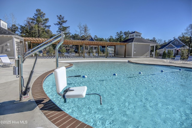 3722 White Cliffs Dr, Castle Hayne, NC 28429 - community pool with a patio area and a pergola