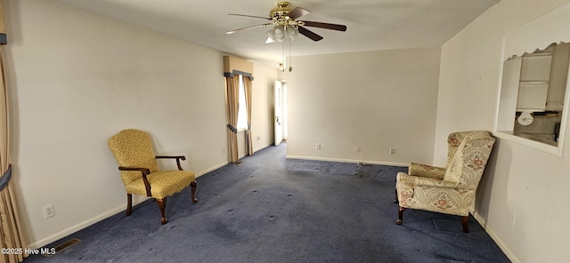 101 Oakland Blvd, Clinton, NC 28328 - unfurnished room with baseboards, a ceiling fan, and carpet