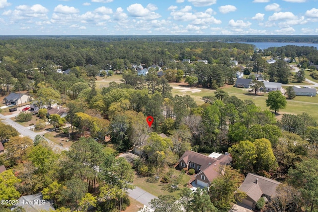 6321 Albatross Dr, New Bern, NC 28560 - aerial view of residential area with a forest