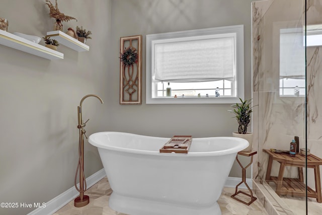 1519 New River Inlet Rd, North Topsail Beach, NC 28460 - bathroom featuring a sink, a walk in shower, crown molding, double vanity, and baseboards